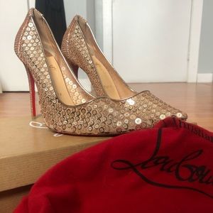 christian louboutin glitter pump